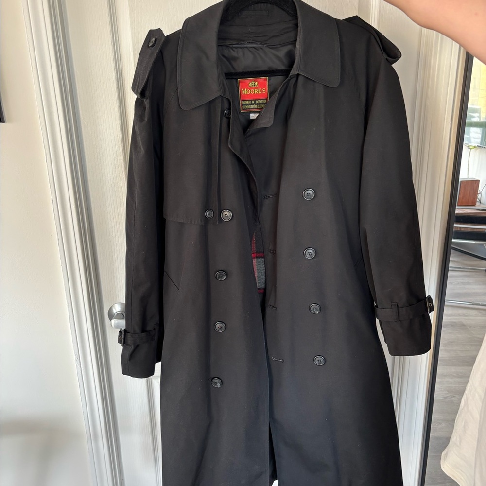 Vintage Black Trench Coat